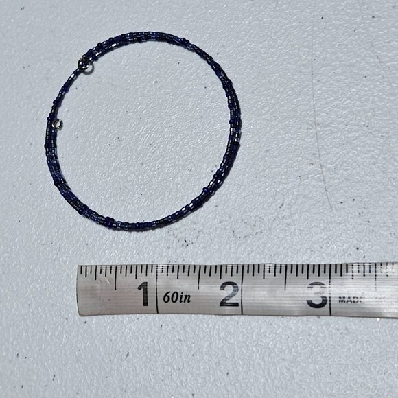 Retro Beaded Hoop Coil Bracelets Mixed Colors Set Of 3 Boho Fashion Jewelry - Picture 6 of 6